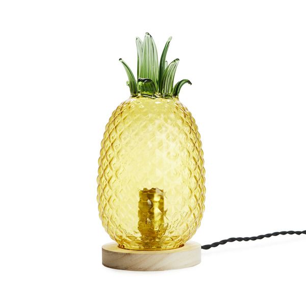 Lampe ananas en verre