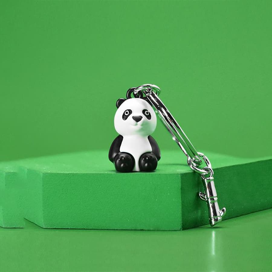 Porte-clés Panda Roux - Impression Recto-verso Par Sublimation, Design Mignon Et Léger