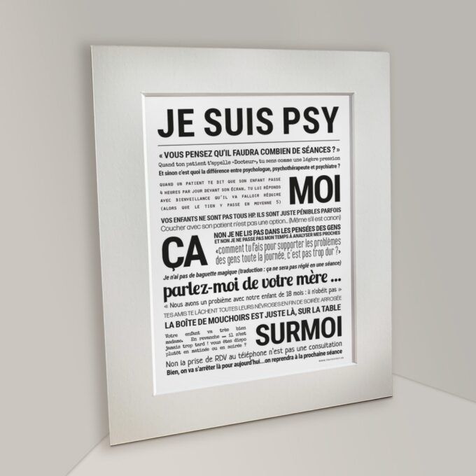 Affiche je suis psy