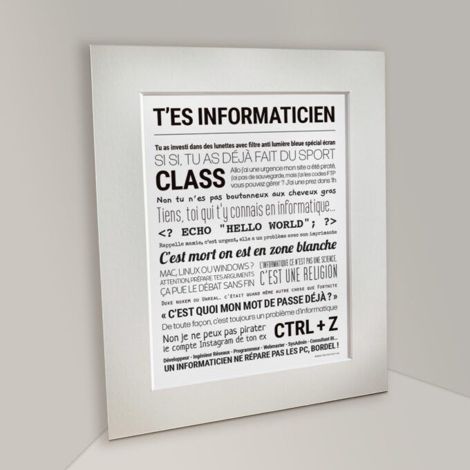 Affiche t'es informaticien