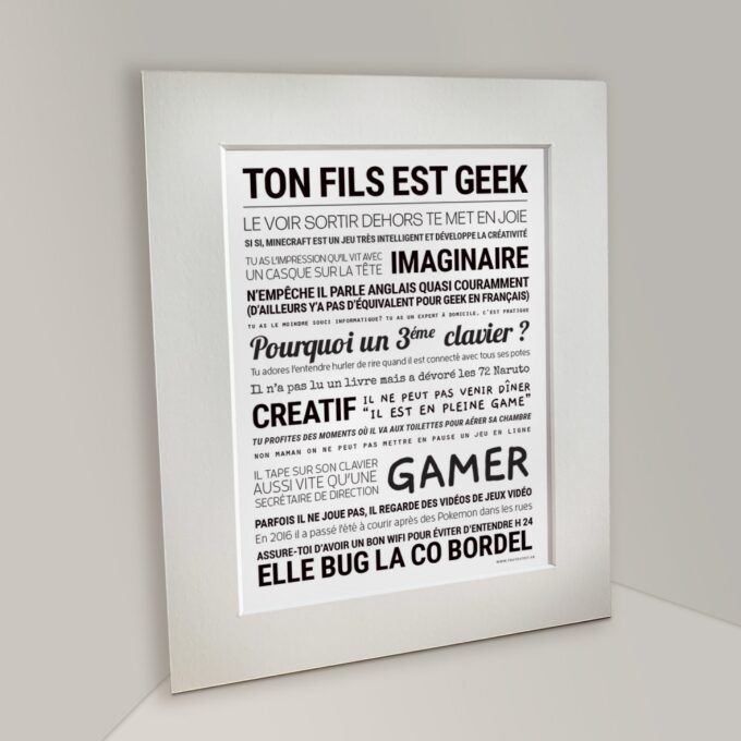 Affiche ton fils est geek