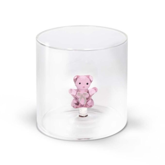 Verre ourson rose