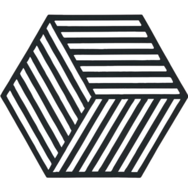 Dessous plat hexagon black