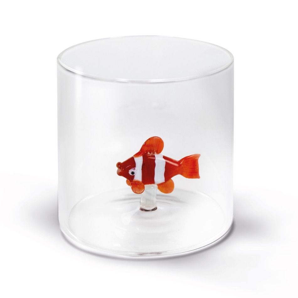 Verre poisson rouge