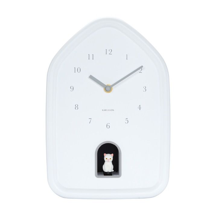 Horloge chat blanc
