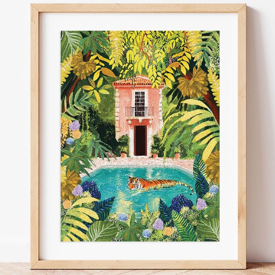 Coffret peinture tiger relaxing in my pool – Image 2