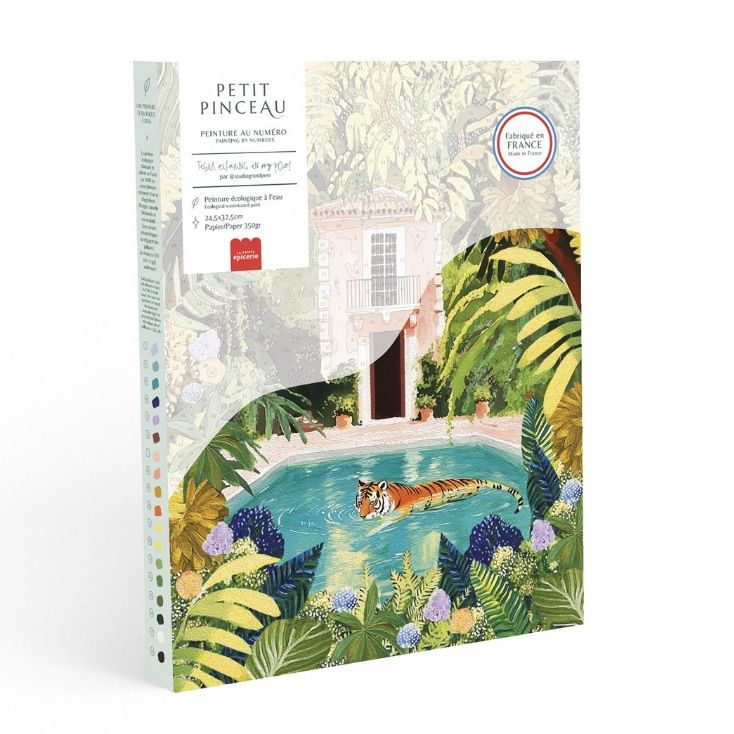 Coffret peinture tiger relaxing in my pool