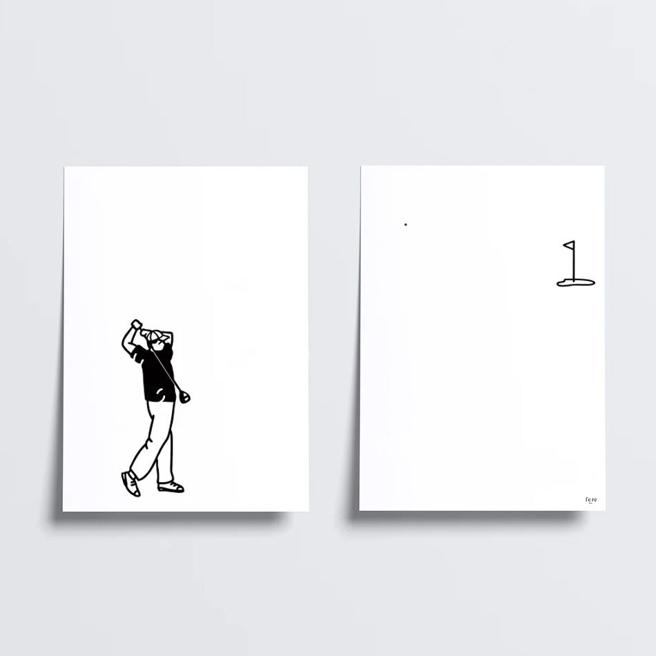 Affiche golf (duo de deux affiches)