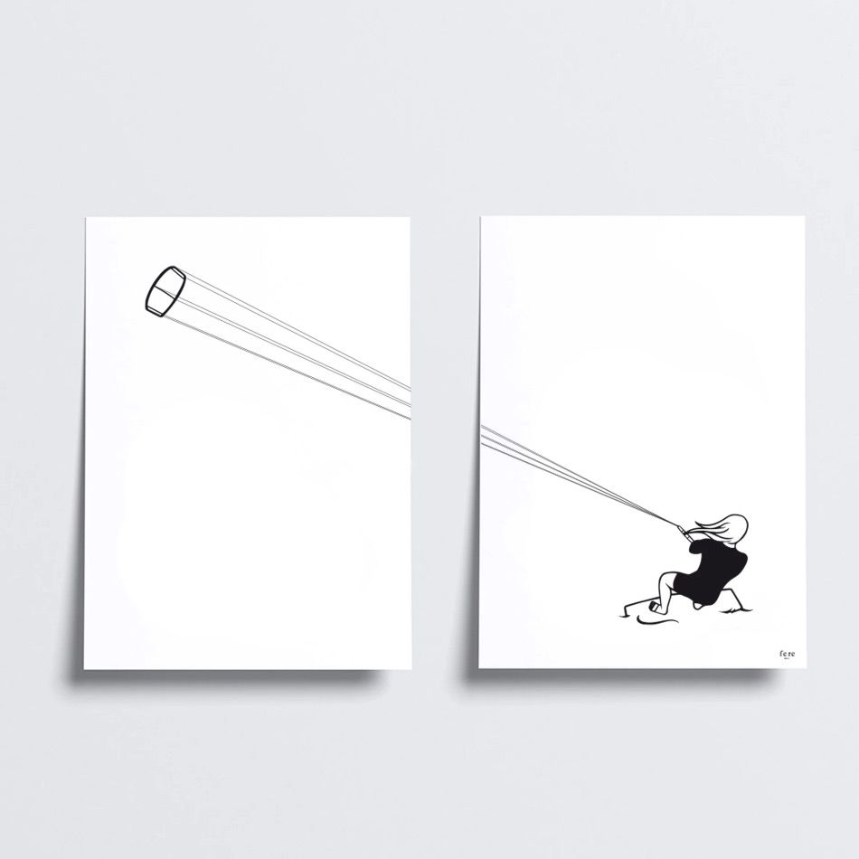 Affiche kite (duo de deux affiches)