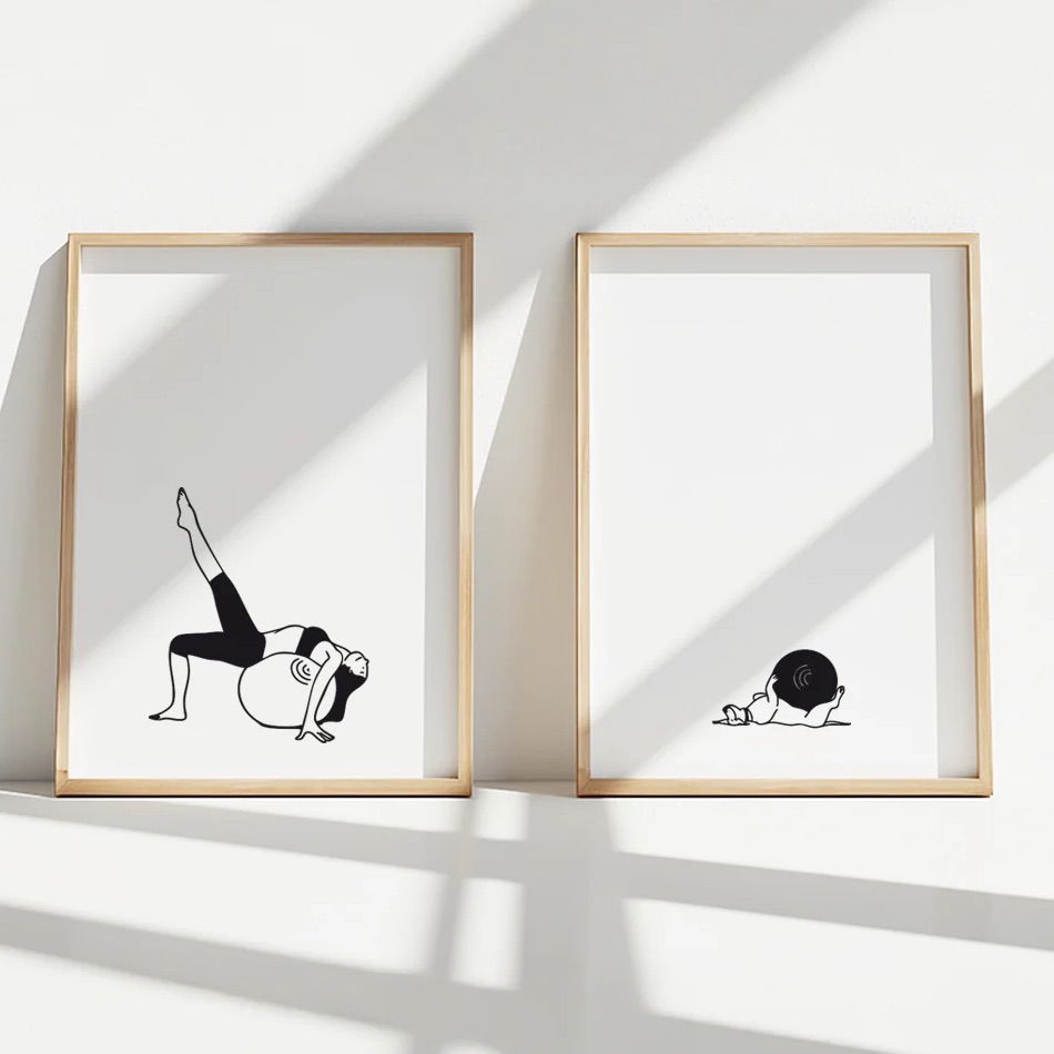Affiche pilates (duo de deux affiche)