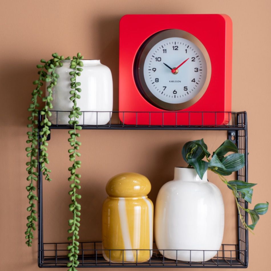 horloge carrée vint rouge – Image 3